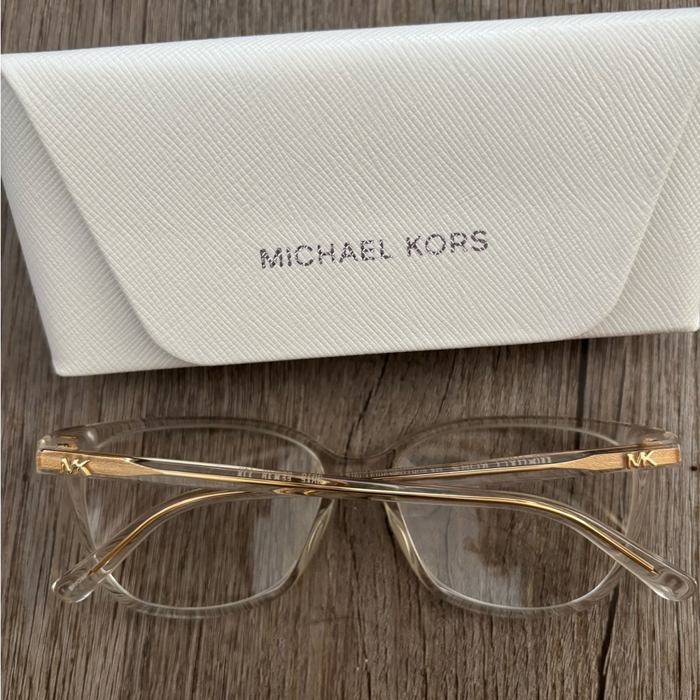 Michael Kors Transparent Eyeglasses with White Case - Picture 2 of 2